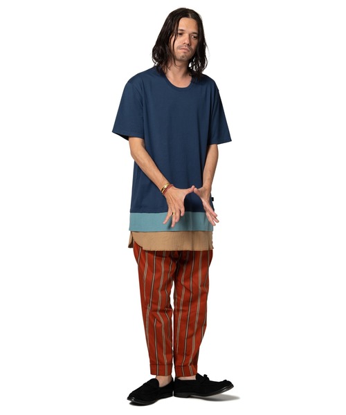 glamb（グラム）の「【glambTri layered CS / トライレイヤードカットソー/GB0220/CS01（Tシャツ/カットソー・メンズ・ホワイト/ブラック/ネイビー・1/2/4/3）」の9枚目の写真