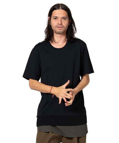 glamb（グラム）の「【glambTri layered CS / トライレイヤードカットソー/GB0220/CS01（Tシャツ/カットソー・メンズ・ホワイト/ブラック/ネイビー・1/2/4/3）」の18枚目の写真