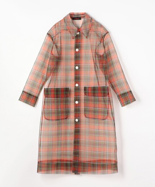willfully チェックステンカラーコート check wool trench long coat（トレンチコート）｜WILLFULLY