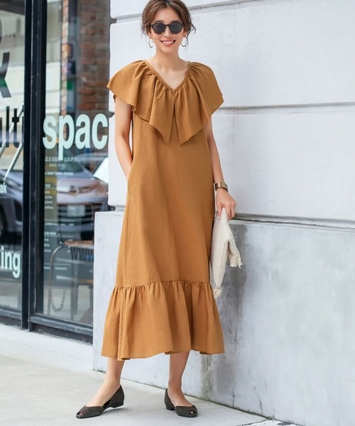 綿麻bigラッフルワンピース ワンピース Style Deli スタイルデリ のファッション通販 Zozotown