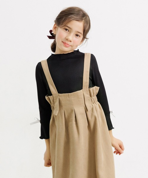 Bee des Bee（ビーデスビー）の「コーデュロイ風ジャンパースカート（ジャンパースカート・キッズ・ピンクベージュ/ブルー/ベージュ/ライトグレー/ブラック/モスグリーン/ブラック系/グリーン系/ブルー系その他/パープル/アイボリー・120cm/130cm/140cm/150cm/110cm/100cm）」の15枚目の写真