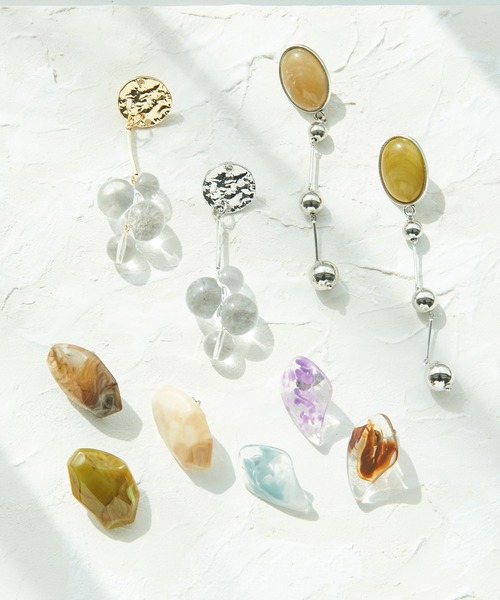 sfy(スフィ)の「マーブルストーンピアスセット/marble stone pair 金アレ対応(ピアス(両耳用)・レディース・その他1/その他2/その他3・FREE)」の7枚目の写真