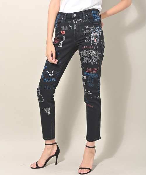 限定DIESEL BABHILA グラフィックペイント スキニーデニム 伸縮性 DIESEL(ディーゼル)の「DIESEL (ディーゼル) BABHILA ペイン