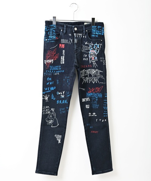 限定DIESEL BABHILA グラフィックペイント スキニーデニム 伸縮性 DIESEL（ディーゼル）の「DIESEL (ディーゼル) BABHILA ペイン
