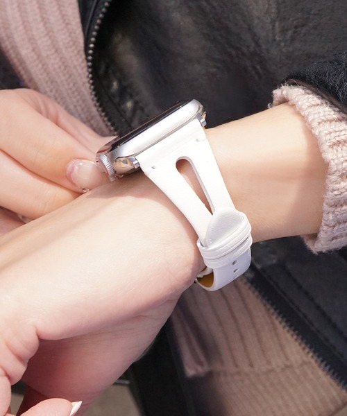 Urban Coral(アーバンコーラル)の「Apple Watch Band / アップルウォッチ バンド スリムカウレザー / Urban Coral(デジタル腕時計・レディース・ホワイト/ブラック/ブラウン/グレー/ライトピンク・40mm/44mm)」の2枚目の写真