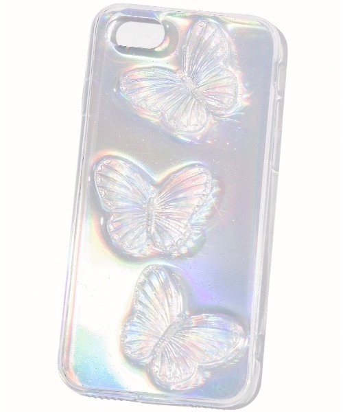 Spinns スピンズ の バタフライモチーフクリアモバイルケース スマホケース カバー Wear Spinns スピンズ の バタフライモチーフクリアモバイルケース スマホケース カバー Wear