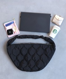 【大容量】キルティング中綿ビッグショルダーバッグ