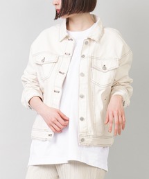 SPINNS | 【ゆったりシルエット】ツイルジャケット / デニムジャケット / Gジャン / ビッグシルエット / オーバーサイズ(デニムジャケット)