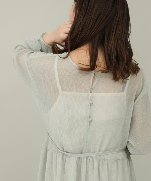sakishimatokyo（サキシマトーキョー）の「【ZOZO限定】サキシマamp「シアー2WAYワンピース」（ワンピース・レディース・ミント/ライトグレー・FREE）」の4枚目の写真