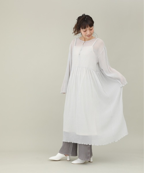 sakishimatokyo（サキシマトーキョー）の「【ZOZO限定】サキシマamp「シアー2WAYワンピース」（ワンピース・レディース・ミント/ライトグレー・FREE）」の9枚目の写真