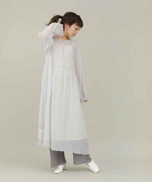 sakishimatokyo（サキシマトーキョー）の「【ZOZO限定】サキシマamp「シアー2WAYワンピース」（ワンピース・レディース・ミント/ライトグレー・FREE）」の3枚目の写真