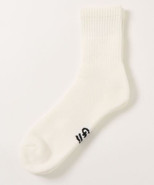 JACKSON MATISSE（ジャクソンマティス）の「【JACKSON MATISSE/ジャクソンマティス】Glow Short Socks　無地ライン柄ソックス（ソックス/靴下・メンズ・ホワイト×ブラック/ブラック×ホワイト・FREE）」の2枚目の写真