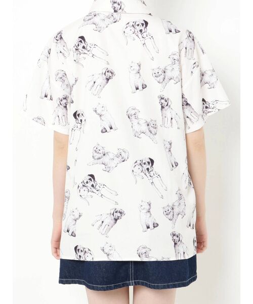 merry jenny（メリージェニー）の「dog＆cat半袖シャツ（シャツ/ブラウス・レディース・オフホワイト/ブラック・FREE）」の16枚目の写真