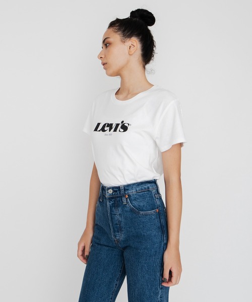 Levi's（リーバイス）の「THE PERFECT TEE NEW LOGO II WHITE+（Tシャツ/カットソー・レディース・マルチ・S/M/L/XS）」の18枚目の写真