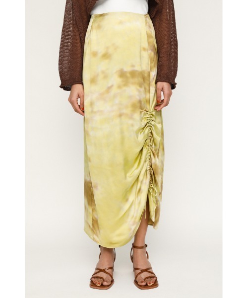 SLY(スライ)の「DAZED DYE SATIN SHIRRING SK サテン シャーリング スカート(スカート・レディース・イエロー系その他/オレンジ系その他・2/1)」の11枚目の写真