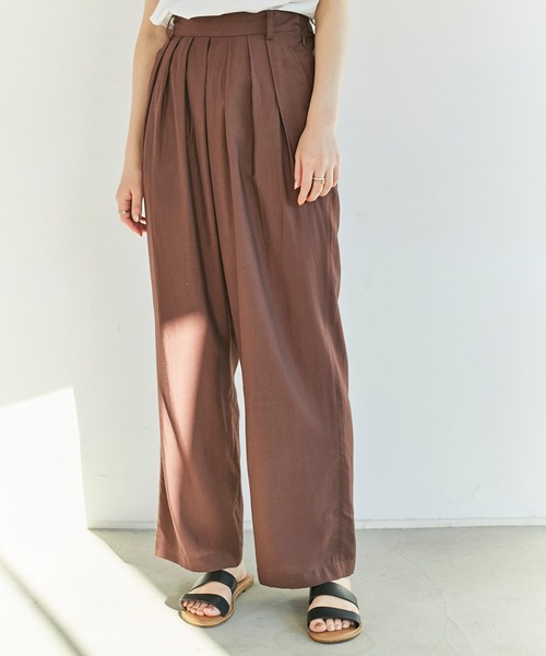 ReNorm（リノーム）の「タックワイドパンツ（その他パンツ・レディース・ブラック/ブラウン/オレンジ・S/M）」の16枚目の写真