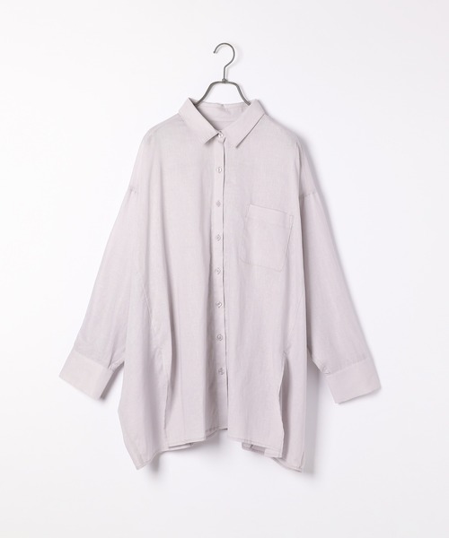 Heather（ヘザー）の「リネンモモンガＢＩＧシャツ  944776（シャツ/ブラウス・レディース・パープル/グレー/イエロー/アイボリー・FREE）」の10枚目の写真