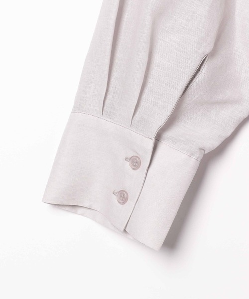 Heather（ヘザー）の「リネンモモンガＢＩＧシャツ  944776（シャツ/ブラウス・レディース・パープル/グレー/イエロー/アイボリー・FREE）」の5枚目の写真