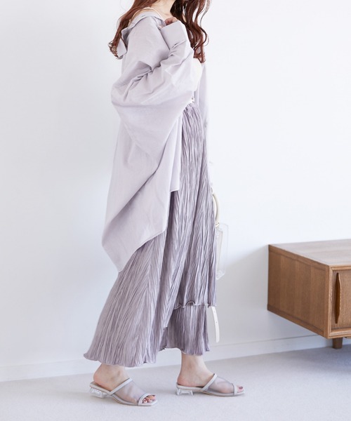 Heather（ヘザー）の「リネンモモンガＢＩＧシャツ  944776（シャツ/ブラウス・レディース・パープル/グレー/イエロー/アイボリー・FREE）」の19枚目の写真