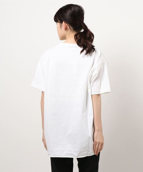 COLONY 2139（コロニートゥーワンスリーナイン）の「天竺前後差半袖T/サイドスリットＴシャツ（Tシャツ/カットソー・レディース・その他35/ブラック/オフホワイト/ホワイト・MEDIUM）」の8枚目の写真