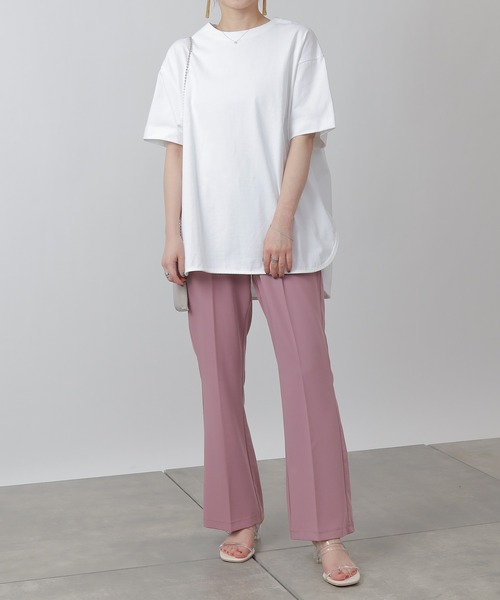 COLONY 2139（コロニートゥーワンスリーナイン）の「天竺前後差半袖T/サイドスリットＴシャツ（Tシャツ/カットソー・レディース・その他35/ブラック/オフホワイト/ホワイト・MEDIUM）」の13枚目の写真