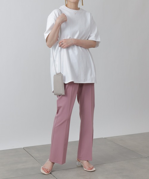 COLONY 2139（コロニートゥーワンスリーナイン）の「天竺前後差半袖T/サイドスリットＴシャツ（Tシャツ/カットソー・レディース・その他35/ブラック/オフホワイト/ホワイト・MEDIUM）」の14枚目の写真