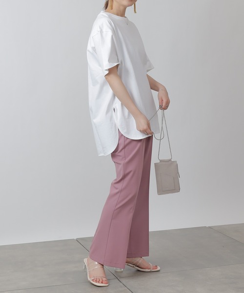 COLONY 2139（コロニートゥーワンスリーナイン）の「天竺前後差半袖T/サイドスリットＴシャツ（Tシャツ/カットソー・レディース・その他35/ブラック/オフホワイト/ホワイト・MEDIUM）」の15枚目の写真