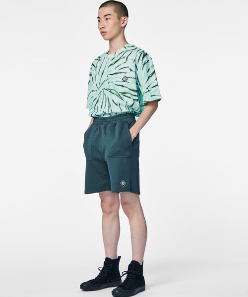 PIPING HOT FUTURE(パイピングホットフューチャー)の「TAPED SWEAT SHORT(スウェットパンツ・メンズ・グリーン・XL/S/M/L)」の8枚目の写真