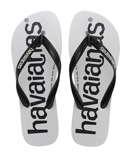 havaianas（ハワイアナス）の「havaianas (ハワイアナス) / Top Logomania サンダル ラバービーチサンダル（サンダル・メンズ・ブラック×ホワイト/ブラック×レッド/ブラック・27/28/25.5/24.5/23）」の2枚目の写真