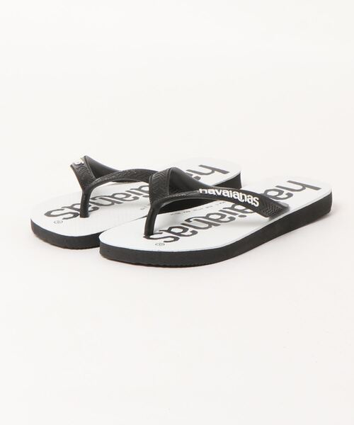 havaianas（ハワイアナス）の「havaianas (ハワイアナス) / Top Logomania サンダル ラバービーチサンダル（サンダル・メンズ・ブラック×ホワイト/ブラック×レッド/ブラック・27/28/25.5/24.5/23）」の6枚目の写真