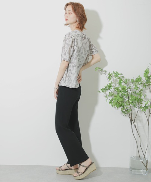 SENSE OF PLACE by URBAN RESEARCH（センスオブプレイスバイアーバンリサーチ）の「マーブルパイピングタックブラウス（シャツ/ブラウス・レディース・アイボリー/グレー・ONE）」の11枚目の写真