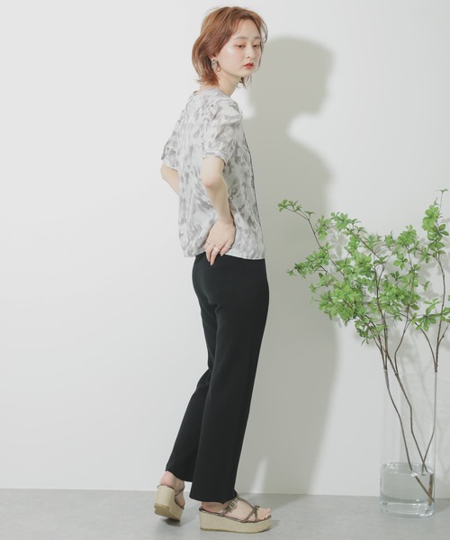 SENSE OF PLACE by URBAN RESEARCH（センスオブプレイスバイアーバンリサーチ）の「マーブルパイピングタックブラウス（シャツ/ブラウス・レディース・アイボリー/グレー・ONE）」の13枚目の写真