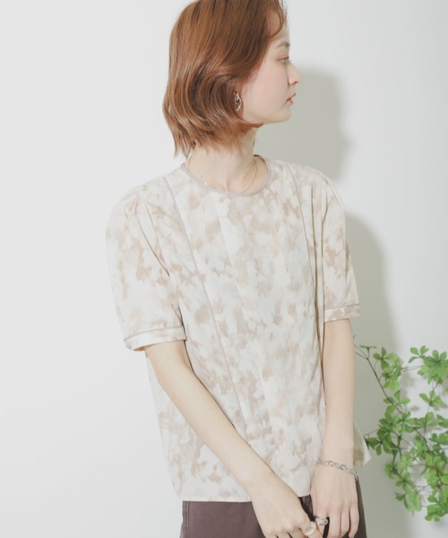 SENSE OF PLACE by URBAN RESEARCH（センスオブプレイスバイアーバンリサーチ）の「マーブルパイピングタックブラウス（シャツ/ブラウス・レディース・アイボリー/グレー・ONE）」の18枚目の写真