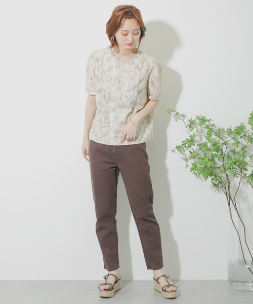 SENSE OF PLACE by URBAN RESEARCH（センスオブプレイスバイアーバンリサーチ）の「マーブルパイピングタックブラウス（シャツ/ブラウス・レディース・アイボリー/グレー・ONE）」の21枚目の写真