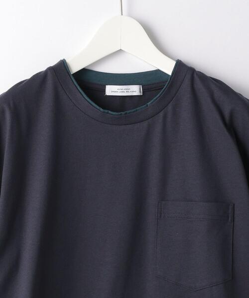 green label relaxing(グリーンレーベルリラクシング)の「OLT CSM コットン 麻 フェイクレイヤード 半袖 Tシャツ カットソー(Tシャツ/カットソー・メンズ・ネイビー/ベージュ/ライトグレー・MEDIUM/LARGE/SMALL/X-LARGE)」の12枚目の写真