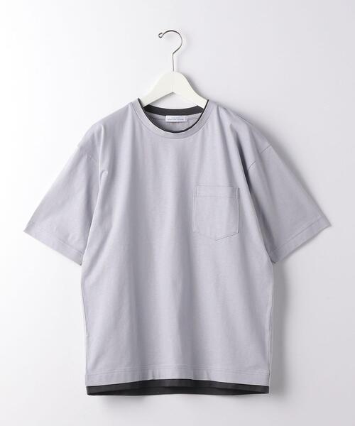 green label relaxing(グリーンレーベルリラクシング)の「OLT CSM コットン 麻 フェイクレイヤード 半袖 Tシャツ カットソー(Tシャツ/カットソー・メンズ・ネイビー/ベージュ/ライトグレー・MEDIUM/LARGE/SMALL/X-LARGE)」の17枚目の写真