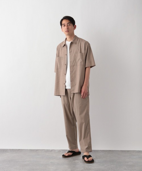 GLOBAL WORK（グローバルワーク）の「URBAN RELAXシャツ半袖(アーバンリラックスシャツ)/930705（シャツ/ブラウス・メンズ・ブラック/ネイビー/グレー系その他/ベージュ系その他・SMALL/MEDIUM/LARGE）」の5枚目の写真