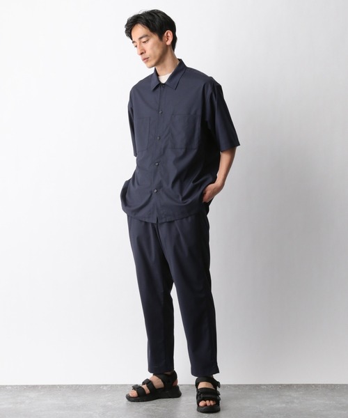 GLOBAL WORK（グローバルワーク）の「URBAN RELAXシャツ半袖(アーバンリラックスシャツ)/930705（シャツ/ブラウス・メンズ・ブラック/ネイビー/グレー系その他/ベージュ系その他・SMALL/MEDIUM/LARGE）」の7枚目の写真