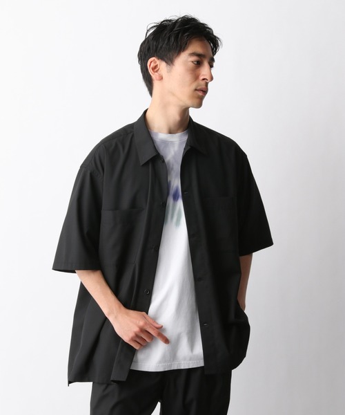 GLOBAL WORK（グローバルワーク）の「URBAN RELAXシャツ半袖(アーバンリラックスシャツ)/930705（シャツ/ブラウス・メンズ・ブラック/ネイビー/グレー系その他/ベージュ系その他・SMALL/MEDIUM/LARGE）」の8枚目の写真