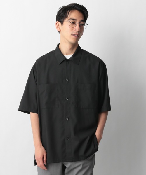 GLOBAL WORK（グローバルワーク）の「URBAN RELAXシャツ半袖(アーバンリラックスシャツ)/930705（シャツ/ブラウス・メンズ・ブラック/ネイビー/グレー系その他/ベージュ系その他・SMALL/MEDIUM/LARGE）」の9枚目の写真