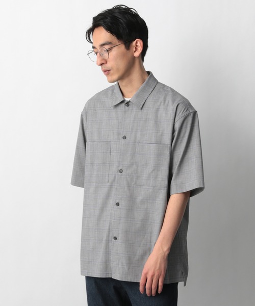 GLOBAL WORK（グローバルワーク）の「URBAN RELAXシャツ半袖(アーバンリラックスシャツ)/930705（シャツ/ブラウス・メンズ・ブラック/ネイビー/グレー系その他/ベージュ系その他・SMALL/MEDIUM/LARGE）」の11枚目の写真