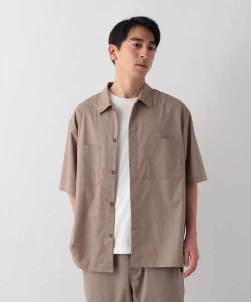 GLOBAL WORK（グローバルワーク）の「URBAN RELAXシャツ半袖(アーバンリラックスシャツ)/930705（シャツ/ブラウス・メンズ・ブラック/ネイビー/グレー系その他/ベージュ系その他・SMALL/MEDIUM/LARGE）」の12枚目の写真