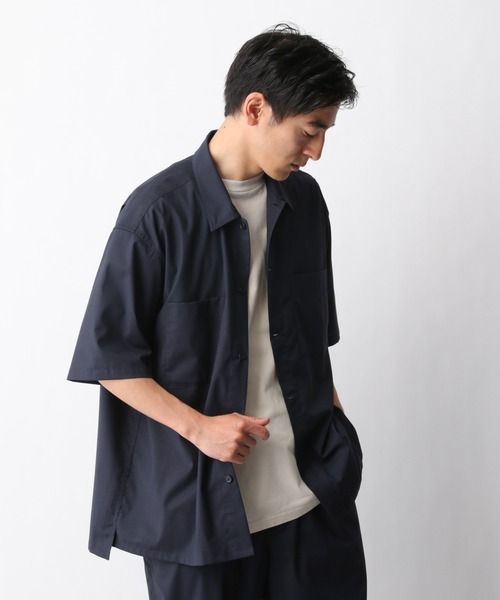 GLOBAL WORK（グローバルワーク）の「URBAN RELAXシャツ半袖(アーバンリラックスシャツ)/930705（シャツ/ブラウス・メンズ・ブラック/ネイビー/グレー系その他/ベージュ系その他・SMALL/MEDIUM/LARGE）」の14枚目の写真