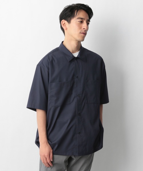 GLOBAL WORK（グローバルワーク）の「URBAN RELAXシャツ半袖(アーバンリラックスシャツ)/930705（シャツ/ブラウス・メンズ・ブラック/ネイビー/グレー系その他/ベージュ系その他・SMALL/MEDIUM/LARGE）」の15枚目の写真