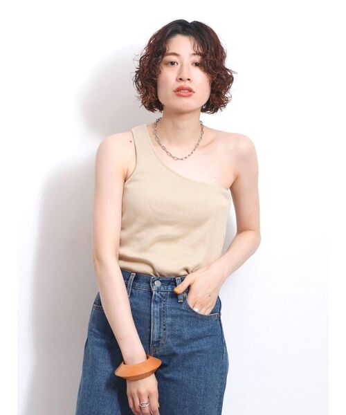 Ungrid（アングリッド）の「ワンショルダータンクトップ（タンクトップ・レディース・オフホワイト/オレンジ/ベージュ/パープル・FREE）」の5枚目の写真