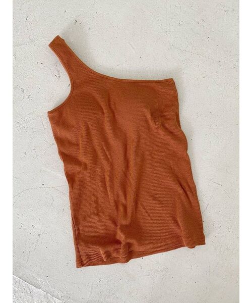 Ungrid（アングリッド）の「ワンショルダータンクトップ（タンクトップ・レディース・オフホワイト/オレンジ/ベージュ/パープル・FREE）」の9枚目の写真