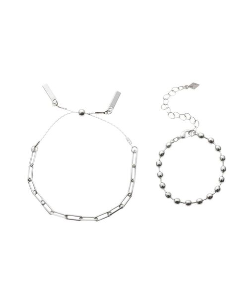 RESEXXY（リゼクシー）の「シャープチェーンバングル2点セット（バングル/リストバンド・レディース・シルバー/ゴールド・FREE）」の9枚目の写真