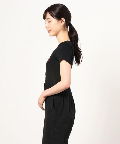 WC（ダブル シー）の「チェリー半袖フェイクカーディガン（カーディガン/ボレロ・レディース・ホワイト/ブラック・FREE）」の12枚目の写真