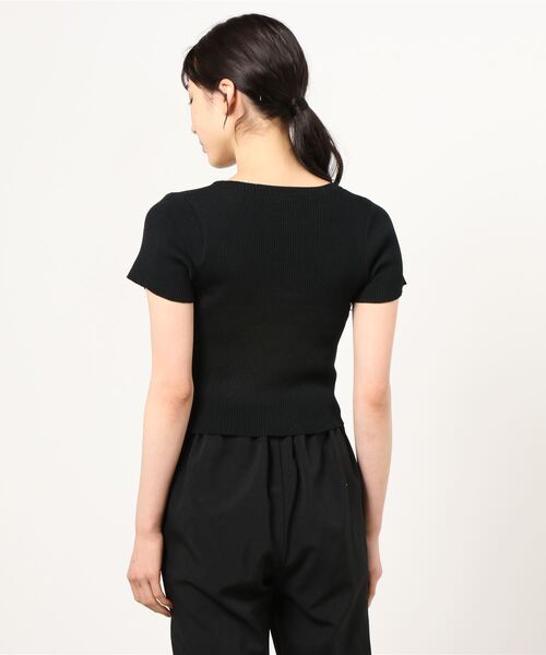 WC（ダブル シー）の「チェリー半袖フェイクカーディガン（カーディガン/ボレロ・レディース・ホワイト/ブラック・FREE）」の8枚目の写真