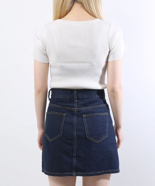 WC（ダブル シー）の「チェリー半袖フェイクカーディガン（カーディガン/ボレロ・レディース・ホワイト/ブラック・FREE）」の9枚目の写真